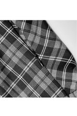 White/Black Plaid Front Chest Bow Decoration Women's Punk Slip Dress - Product - 7