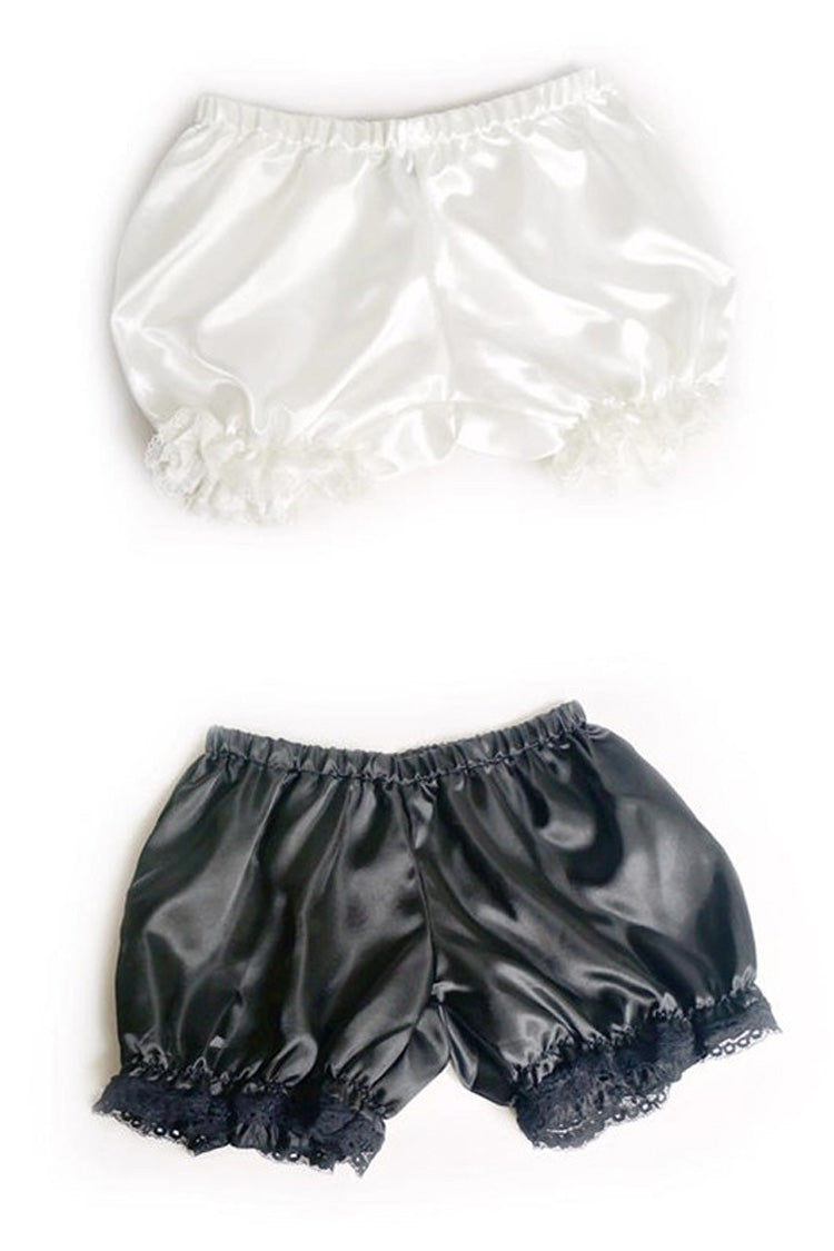 Sweet Ruffle Lace Anti-Exposure Safety Lolita Short Bloomers 2 Colors - Black - 1