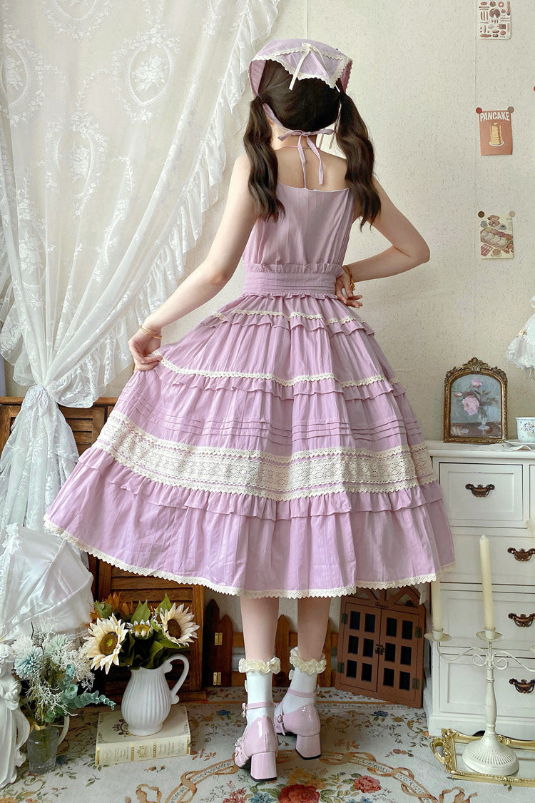 Summer Flower Tea Ruffle Bowknot Lace Sweet (Dress Only) detail view 13