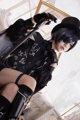 Black Deacon Metal Decoration Gothic Ouji Lolita Set - Product - 2