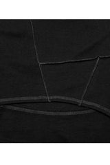 Comfortable Stitching Chain Cutout Turtleneck Ribbon Style Stretch Women's Punk T-Shirt 2 Colors - Product - 12