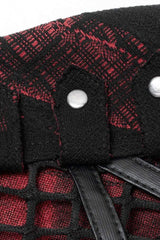 Lapel Collar Long Sleeves Print Hollow Irregular Metal Decorative Zipper Womens Steampunk Coat 2 Colors - Product - 14