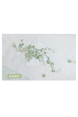 Green [Jade Green Grapes] High Waisted Embroidered Women's Sweet Hanfu Dress Set - Product - 11