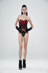 Black Studded Buckled Zippered Women's Punk Handsome Accessory faux Leather Long Gloves - Product - 5