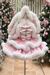 Pink [Holiday] Double-Layered Bowknot Sweet Princess Lolita Strapless Dress - Product - 11