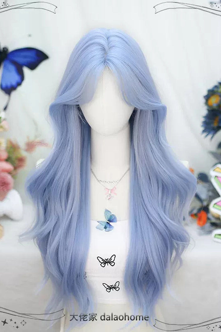 Blue Sweet Lolita Long Curly Wigs - Product - 3