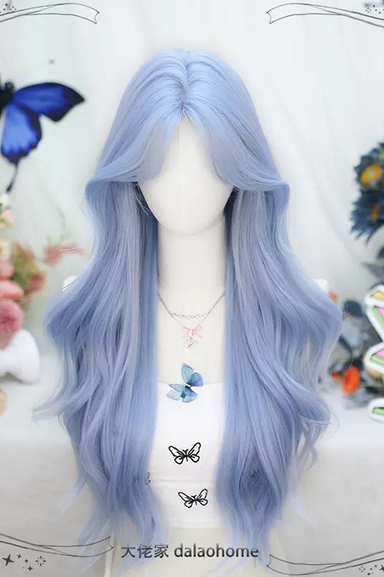 Blue Sweet Lolita Long Curly Wigs - Product - 3