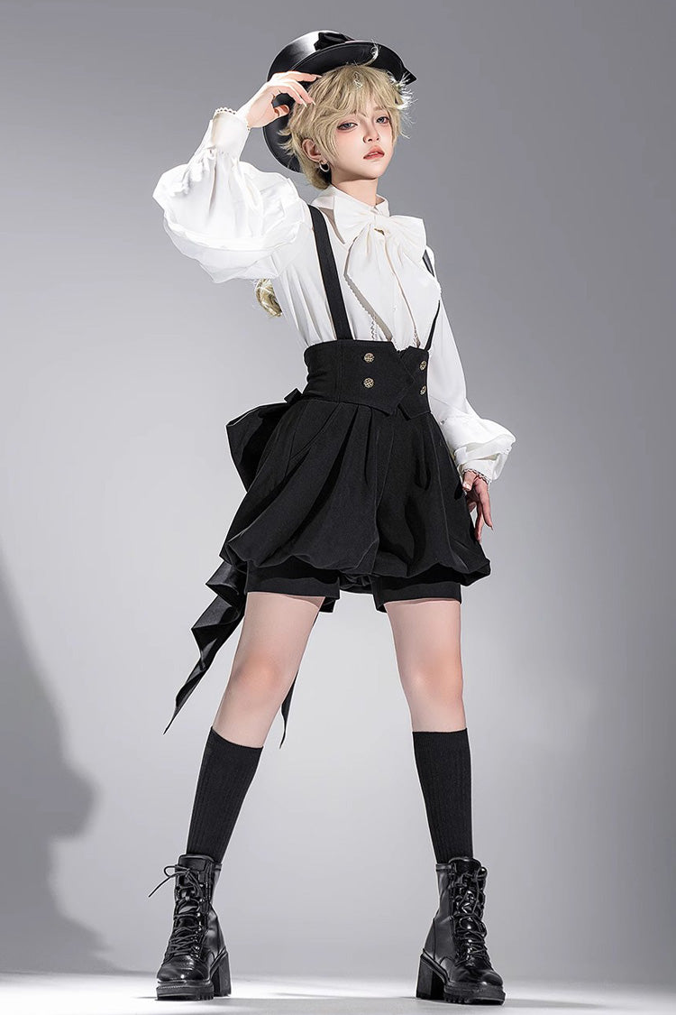 White Long Sleeves Vintage Elegant Prince Ouji Fashion Lolita Blouse - Product - 2