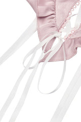 Pink Ruffled Love Heart Lace-Up Women's Lolita Princess Bustier - Product - 14