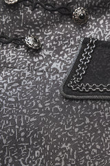 Silver [Eternal Dislocated Boundary] Sleeveless Lace Slim Gothic Elegant Prince Handsome Lolita Long Coat - Product - 5