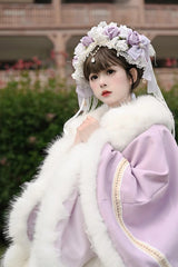 [Snowflake Ballad] Sweet Princess Fur-Collar Lolita Coat Cloak 7 Colors - Product - 10