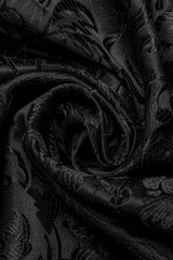 Black/Blue V Collar Jacquard Lace-Up Men's Gothic Vest - Product - 10