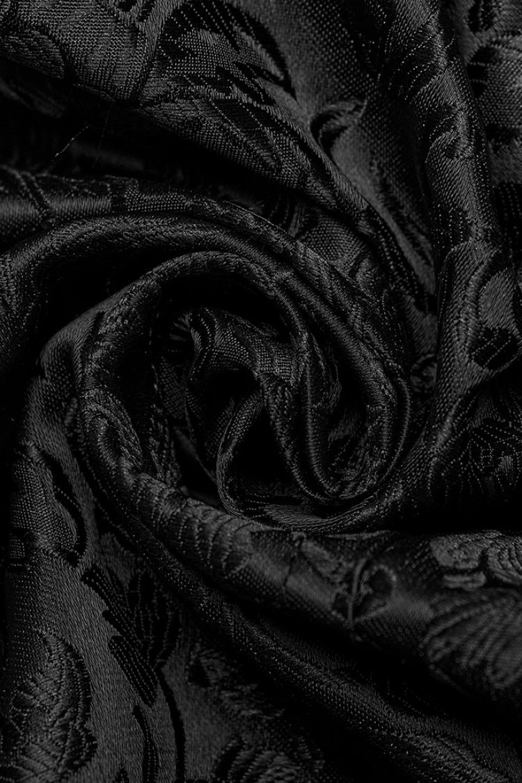 Black/Blue V Collar Jacquard Lace-Up Men's Gothic Vest - Product - 10