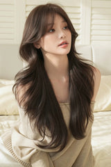 Cool Black Brown Effortless Layered Sweet Lolita Long Voluminous Big Wave Wig - Product - 6