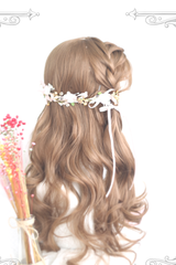 Brown Centre Parting Honey Pudding Long Curly Hair Classic Lolita Wigs - Product - 4