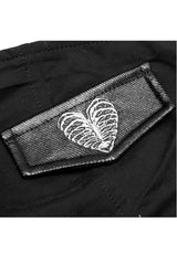 Black High Waist Belted PU Leather Strap Irregular Women's Steam Punk Dress - Product - 9