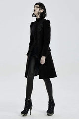 Victorian Stand Collar Long Sleeves Floral Womens Gothic Coat 2 Colors - Product - 4