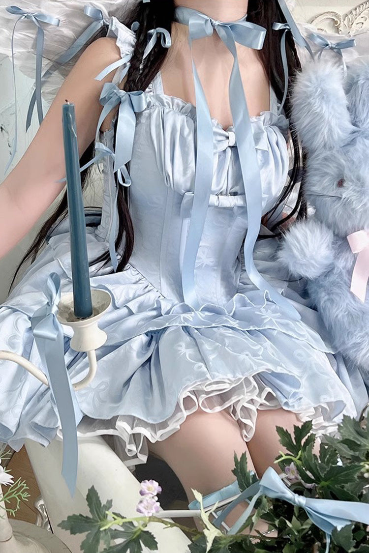 Angel Ribbon Multi-layer Ruffle Lace Sweet Lolita Dress 3 Colors - Product - 13