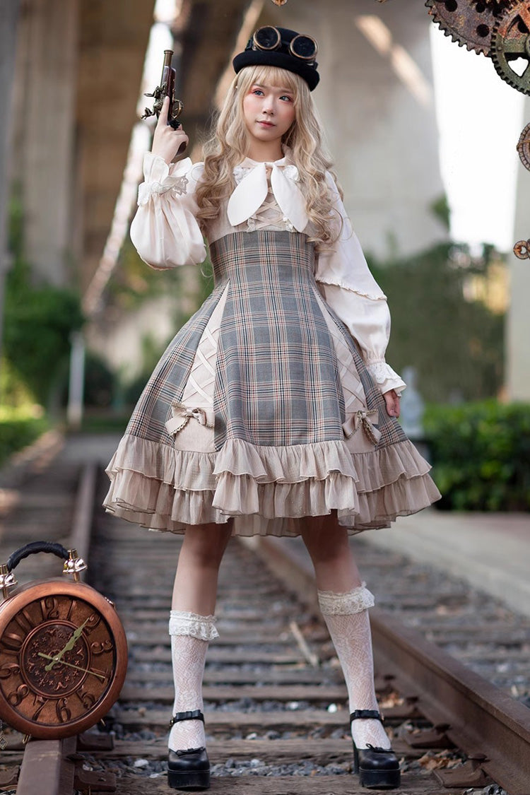Multi-Color Backlight Memoirs Elegant Slim Bowknot Sleeveless Ruffle Classic Lolita Dress - Product - 5