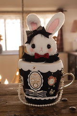 Lovely Teacup Rabbit Bowknot Sweet Lolita Shoulder Bag 5 Colors - Black - 1