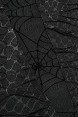 Black High Collar Hollow Spider Mesh Ripped Asymmetric Mens Gothic Vest - Product - 6