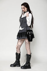 Black Horned Embroidered Women's Gothic Bag - Product - 6
