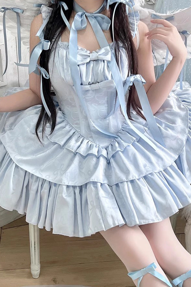 Angel Ribbon Multi-layer Ruffle Lace Sweet Lolita Dress 3 Colors - Product - 12
