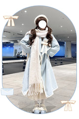 [Cute Bear] Long Sleeves Bowknot Sweet Lolita Long Coat 2 Colors - Product - 7