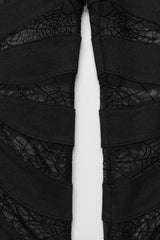 Spiderweb Claw Print Mesh Women's Gothic Flared Pants 2 Colors - Product - 6