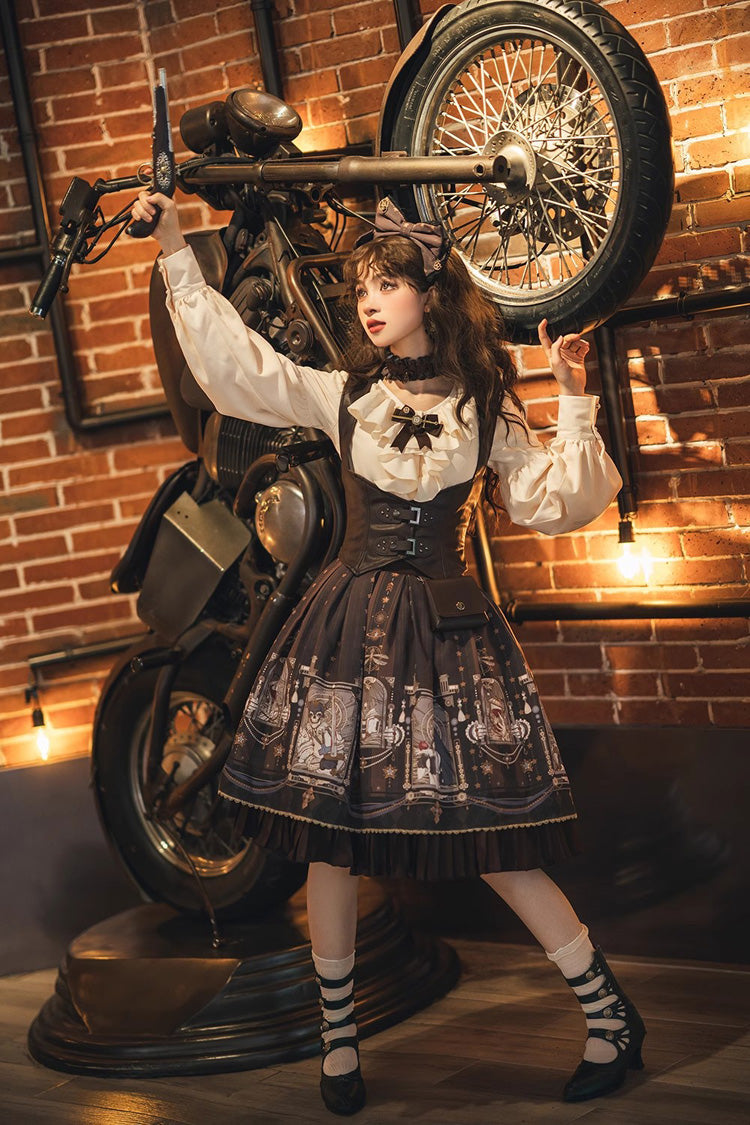 Demon Hunting Notes PU Gothic Punk Lolita Vest 2 Colors - Product - 10