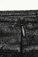 Black Stitching Irregular Mesh Ripped Men's Gothic Long Skirt - Product - 8