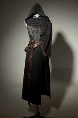 Black [Shadow Wasteland] Sleeveless Lace-Up Zipper Punk Lolita Dress - Product - 15