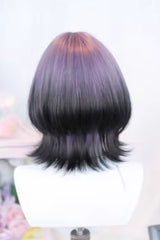 Black/Purple Ombre Mid-length Gothic Sweet Lolita Wig - Product - 2