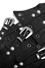 Black Metal Nails Metal Hasp Decoration Womens Steampunk Girdle - Product - 10