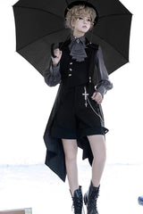 Black Princess Chronicles Burn To Ash Female Ouji Lolita Long Vest - Product - 6