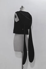 Black Anxious Rabbit Ouji Fashion Gothic Lolita Vest - Product - 2