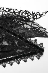 Black Stitching Lace Ripped Women's Gothic Skirt - Product - 7