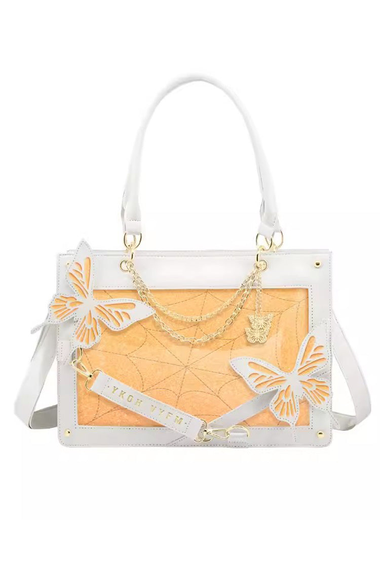 Maze Butterfly Gothic Lolita Shoulder Itabag 14 Colors - White/Orange - 14