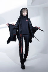 Black [Nameless Blade] Stand Collar Long Sleeves Gothic Prince Ouji Lolita Pants Set - Product - 5