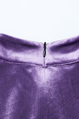 Black/Purple Long Sleeves Gradient Women's Gothic Dress - Product - 5