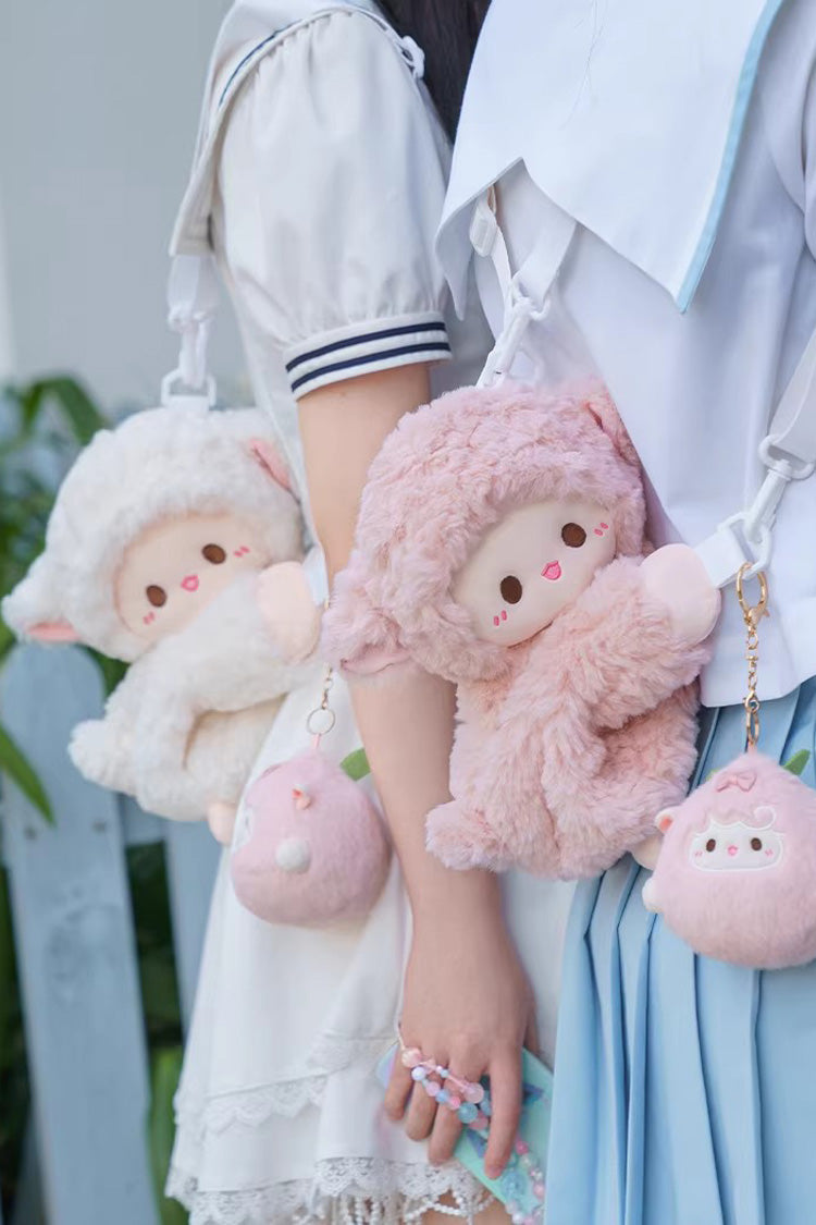 Little Lamb Guli Lying-Down Plush Toy Sweet Lolita Backpack 2 Colors - Product - 3
