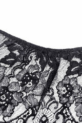 Black Ruffled Off Shoulder Long Bishop Sleeves Lace Women's Gothic Cape - Product - 16