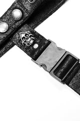 Black Metal Skull Decoration Men's Steampunk Necktie - Product - 4