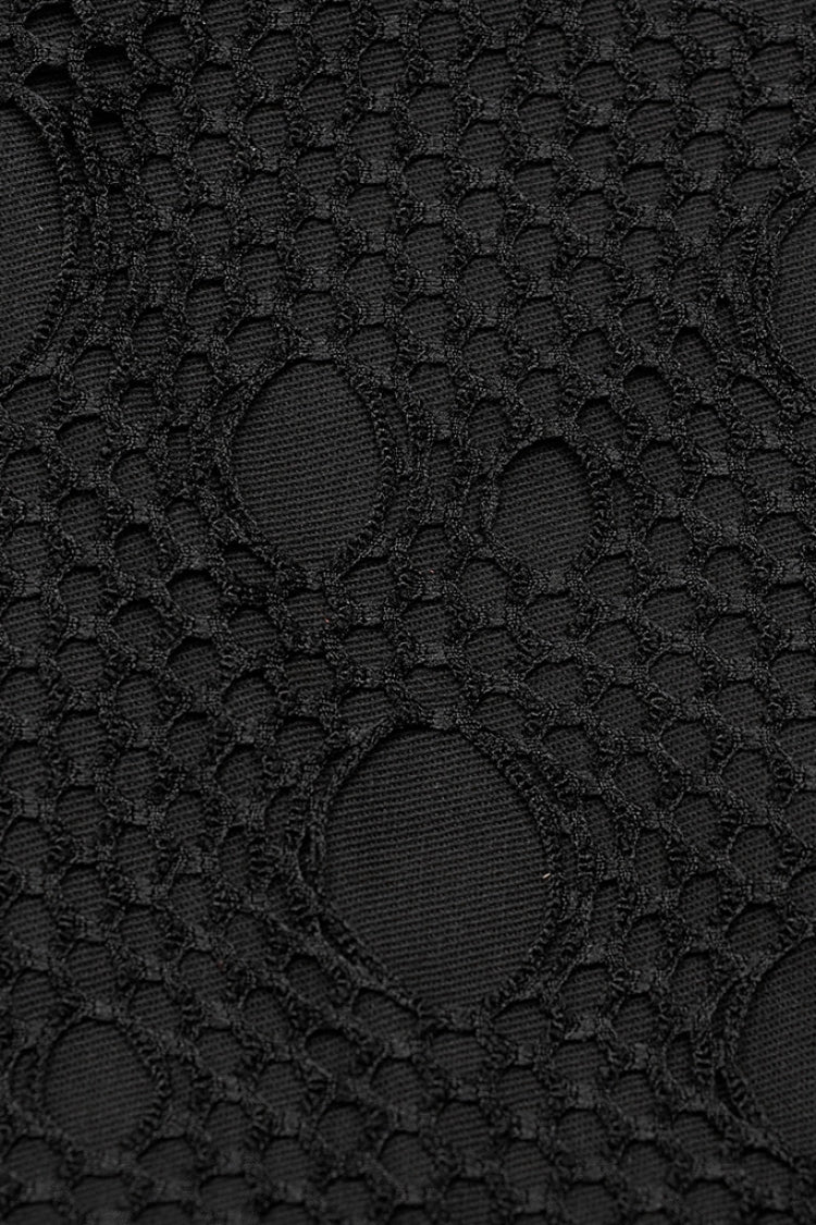 Black Stitching Mesh Metal Ring Decoration Men's Steampunk Pants - Product - 8