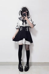 Jirai Kei Bowknot Lace Slim Sweet Lolita Blouse 3 Colors - Product - 4