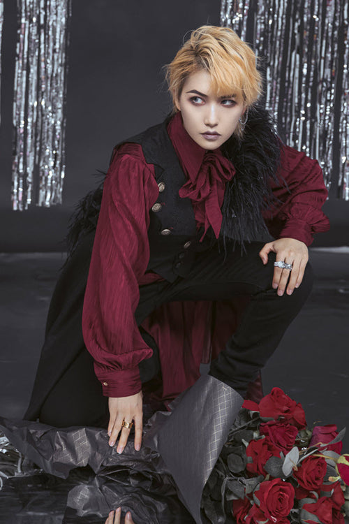 Black Immortal Thorn A Light In The Dark Ouji Lolita Vest - Product - 5