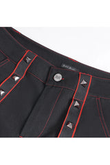 Black Stitching Men's Gothic Trumpet Pants - Product - 8