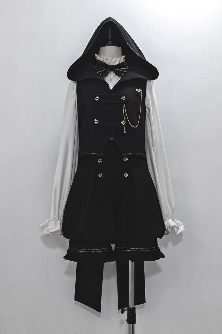 Black Anxious Rabbit Ouji Fashion Gothic Lolita Vest - Product - 4