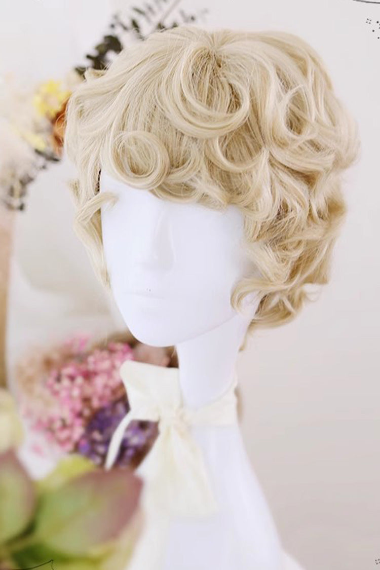 Linen Platinum Prince Encounter Short Curly Hair Ouji Wig - Product - 2