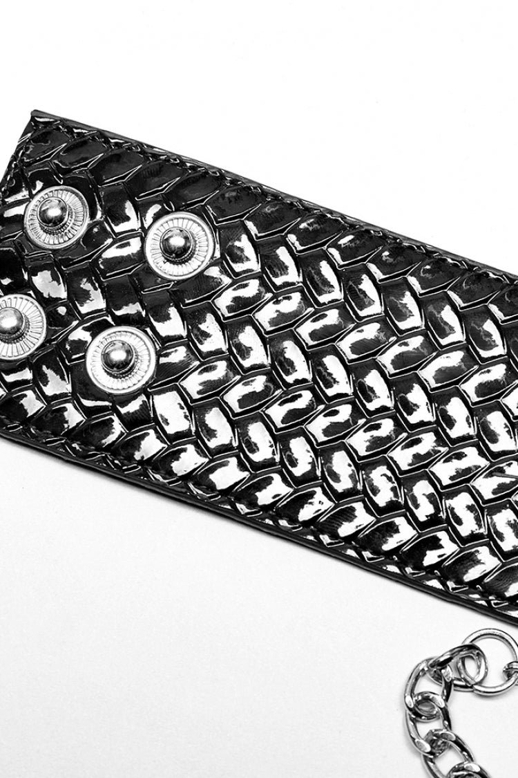 Snakeskin Faux Leather Metal Rivets Women's Steampunk Choker 2 Colors - Product - 8